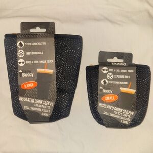 Insulated Drink Sleeve. Set of 2 LG/SM great gift idea!